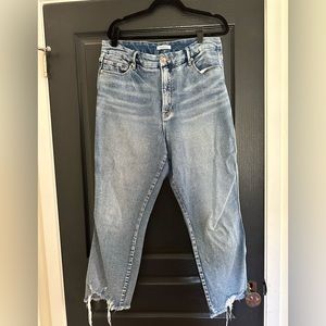 Good American Good Curve High Waist Fray Jeans 16